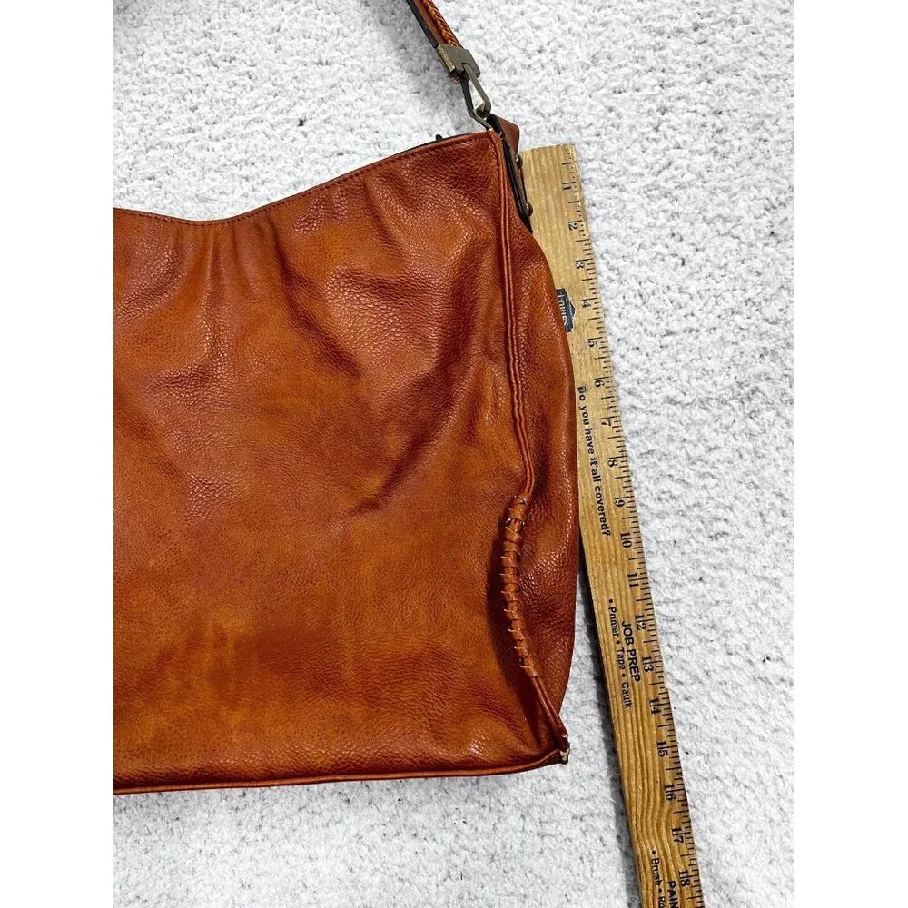 Darcy Marks London Vegan Brown Pebbled Leather Shoulder Tote Bag - Picture 6 of 16